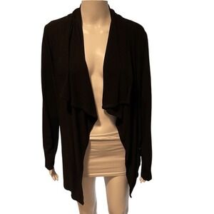Piko 1988 Black Waterfall Open Front Cardigan‎ Size XS/S